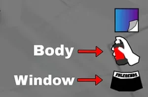 Body code → body, Window code → window