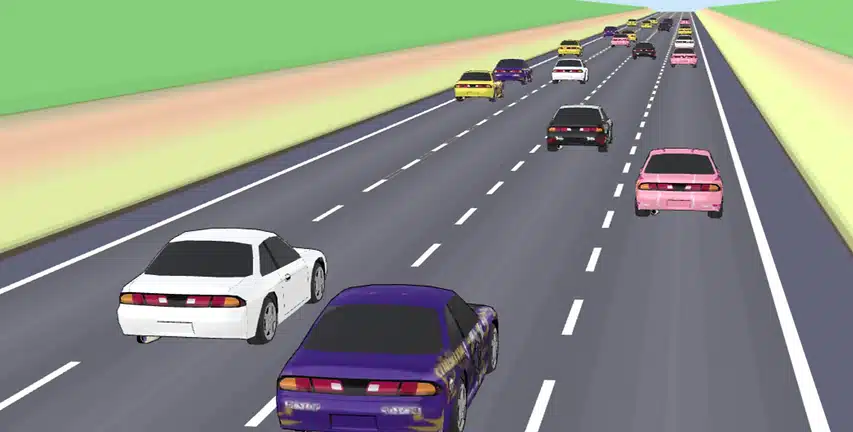 FR Legends Traffic Mod - wide highway scene