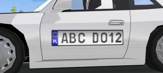 Polish license plate