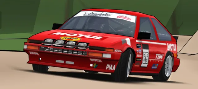 MOTUL Toyota Corolla Trueno AE86 Rally