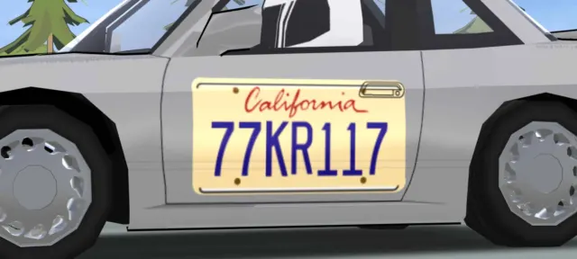 California license plate