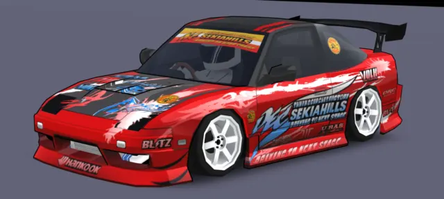 Red And White Sekia 180SX Livery