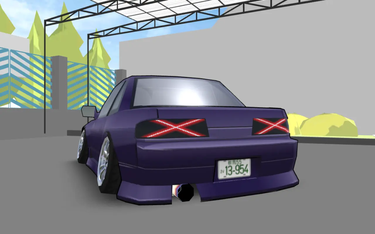 Nissan Silvia S13 es uno del otro lado es para Jugar con el juego vx
