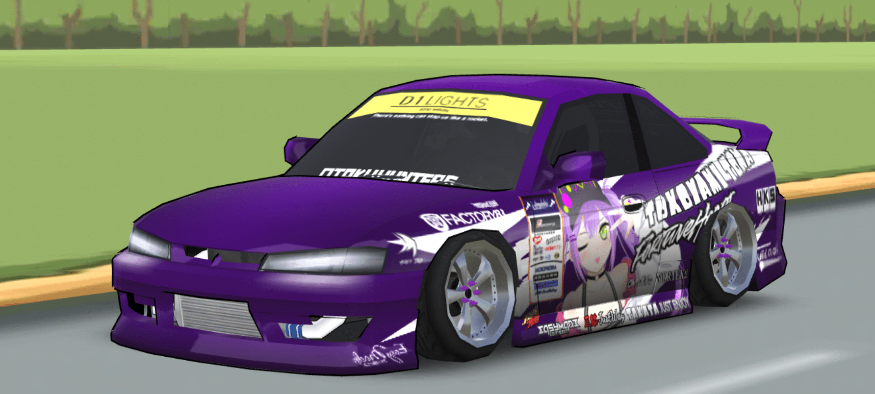 Silvia S14 Itasha Tokoyami Towa Livery