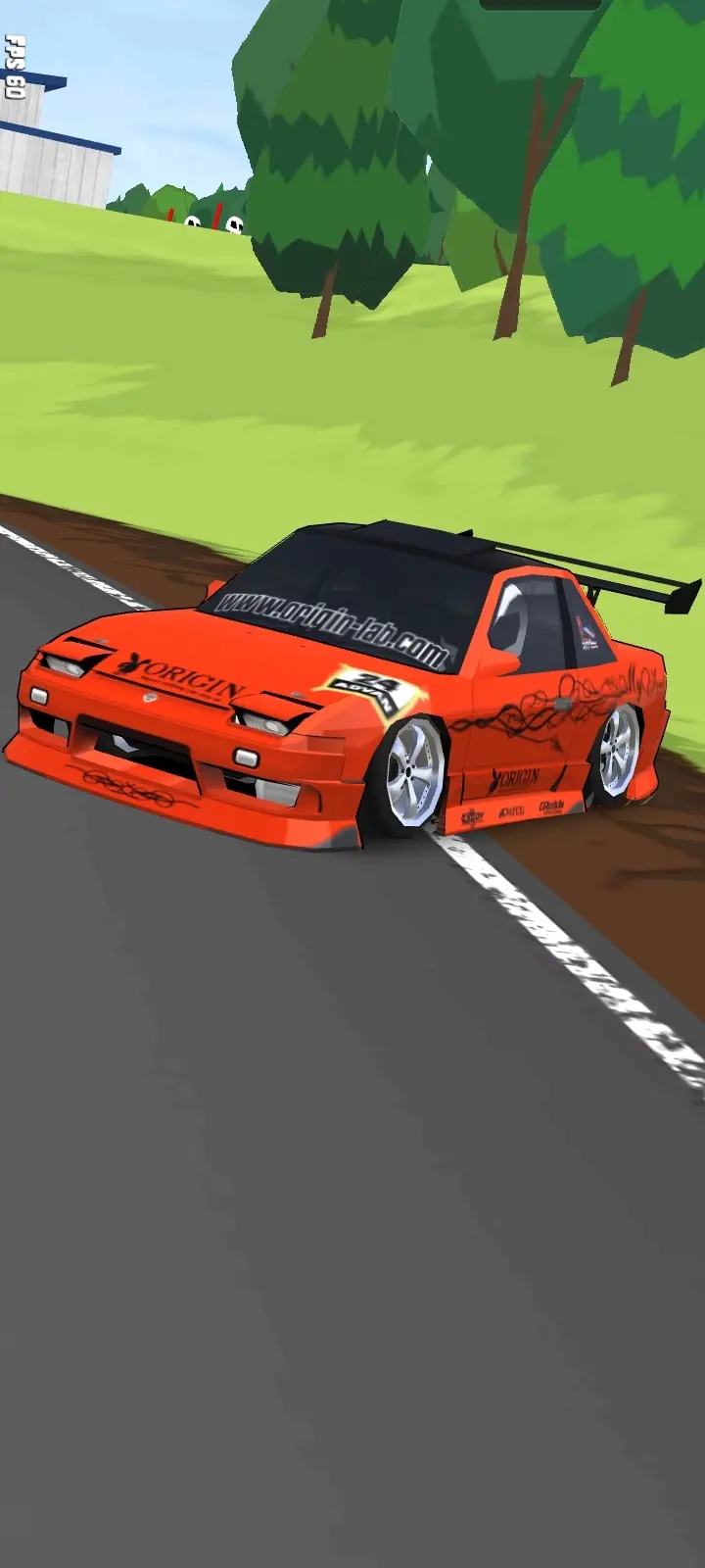 an orange car