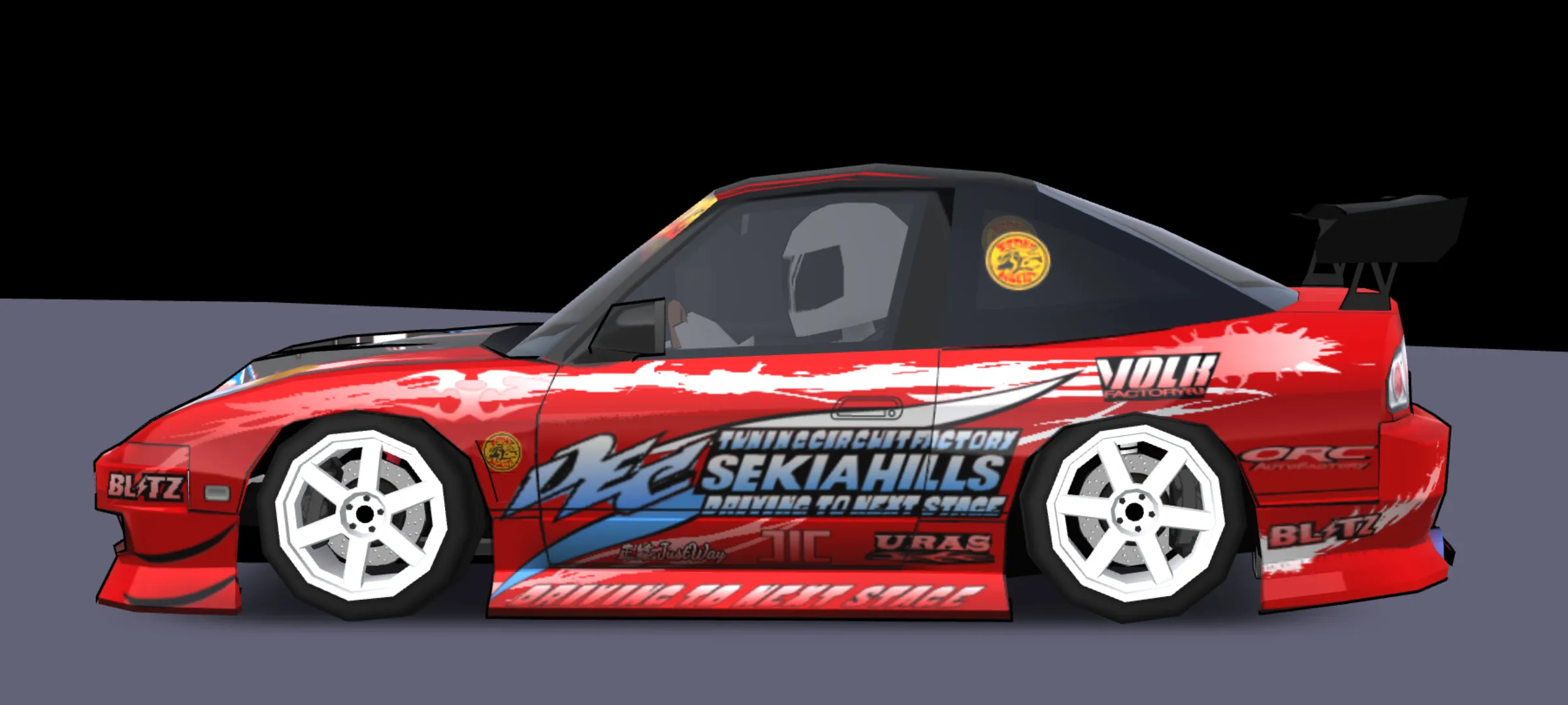 Red And White Sekia 180SX Livery - screenshot 3