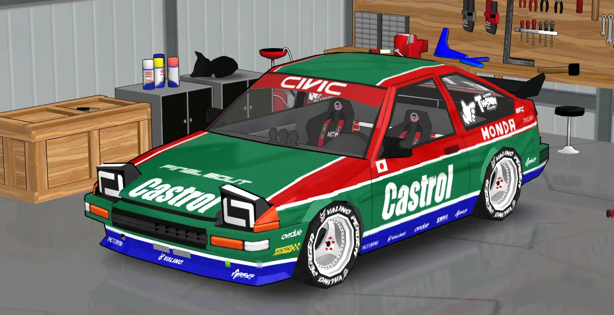 Honda CRX SiR Castrol Livery