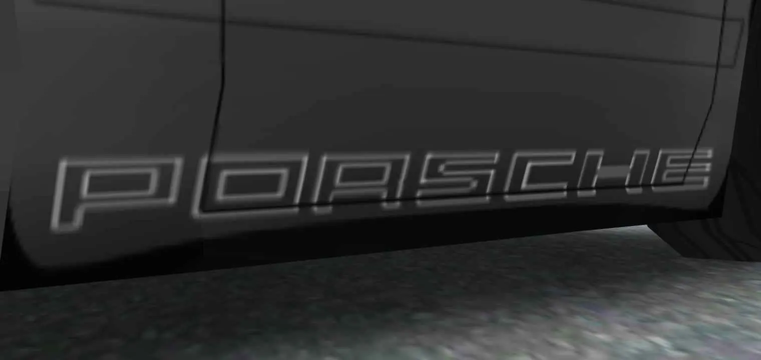Vintage Porsche lettering